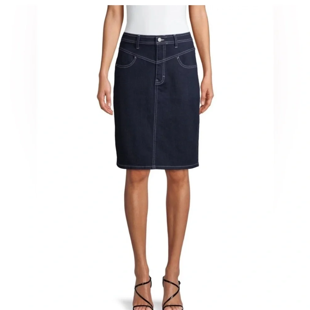 JORDACHE knee length denim skirt sz 31 - Picture 7 of 9